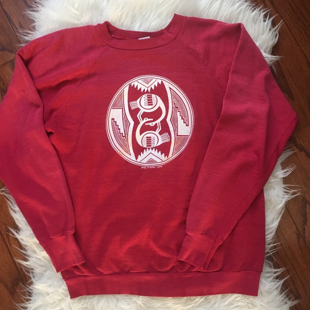 Vintage Red Pullover 1983